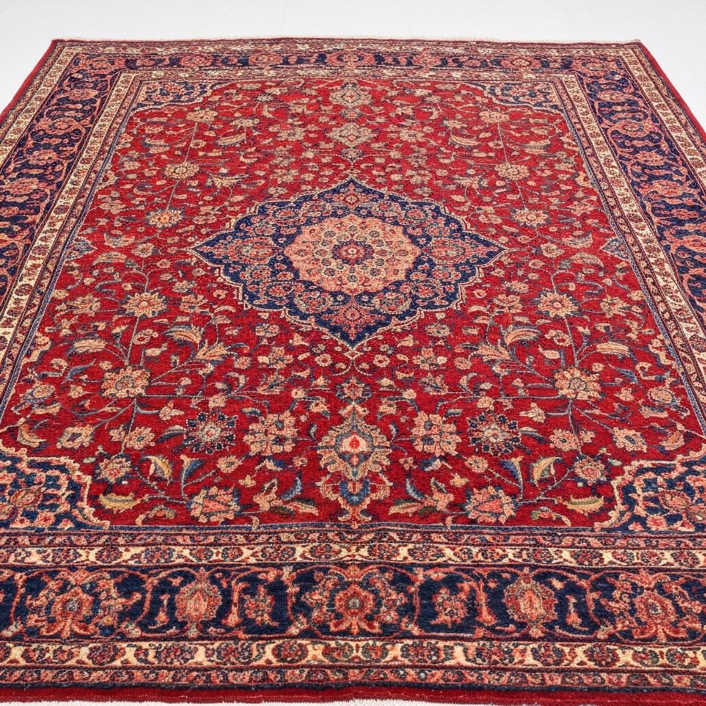 Tapis persan ancien avec motifs traditionnels - Rachat tapis d'Orient au meilleur prix en Nouvelle-Aquitaine